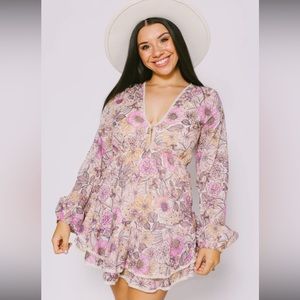 Karlie floral dress, open/tie back